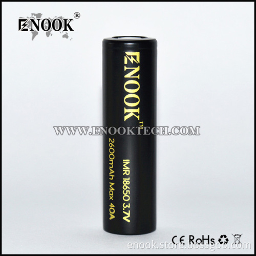 Enook High Quality 18650 2600mah 3.7v Battery